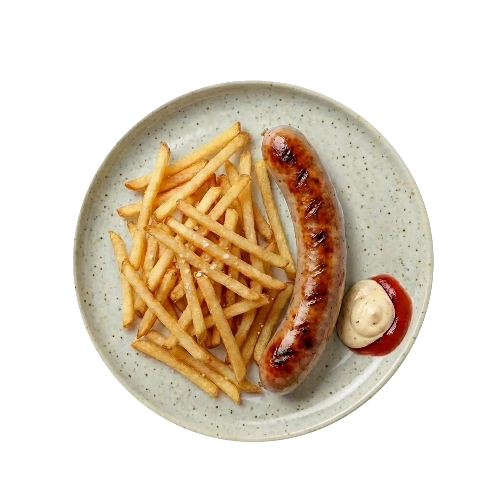 Pølse med chips